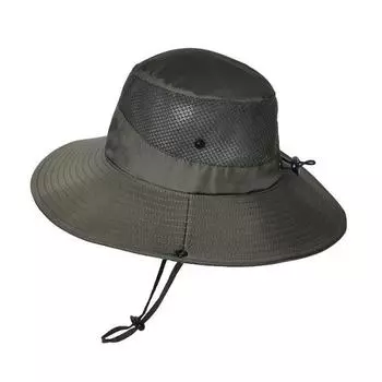 8166 Summer Sun-Proof Bucket Hat Men s Big Brim Hat Women s Outdoor Mountaineering Fishing Sun Hat Breathable Sun Hat Army Green