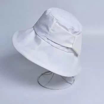 8182 Summer Thin Bucket Hat Women s Big Head Circumference New Arrival Bucket Hat Sunshade Korean Sun Hat Face Cover Sun-Proof Hat Milk White