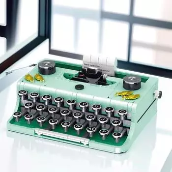 820 шт. Пишущая машинка строительные блоки классические творческие идеи машина ретро микро строительные блоки игрушка для взрослых детей рождественские подарки без коробки