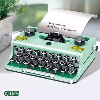 820 шт., строительные блоки для пишущей машинки, классические творческие идеи, машина, ретро, микро-строительные блоки, игрушки для взрослых, детские рождественские подарки