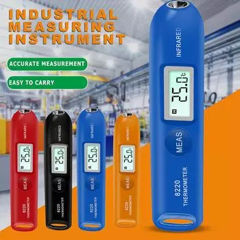 8220 -50~220°C For Kitchen BBQ Frying Cooking Industrial Pyrometer Non-Contact IR Laser Temp Mini Digital Infrared Thermometer чёрный