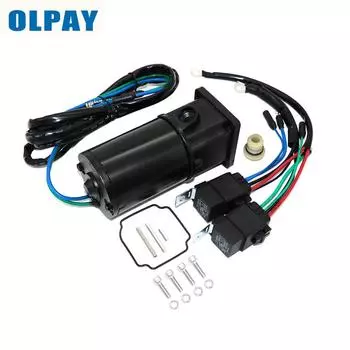 824051 Комплект мотора наклона для подвесного мотора Mercury Force, 4-тактный, 75-125 л.с., 6274 18-6775, одинарный плунжер, 2-проводные реле в комплекте, RES чёрный