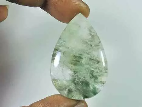 82 карата лодолит садовый кварц грушевидный кристалл кабошон россыпью драгоценный камень 27X42X11MM SK-3396