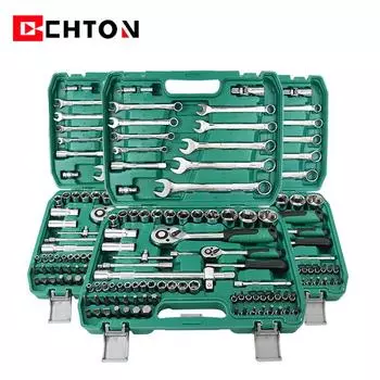 82-Piece Auto Repair Tool Set: Socket Wrench & 24-Tooth Ratchet