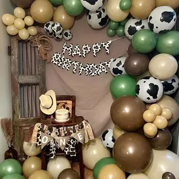 82 шт., набор зеленых джинсовых воздушных шаров на день рождения, земные воздушные шары для вечеринки, украшение комнаты