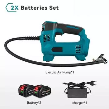 830 кПа Беспроводной Портативный Электрический Воздушный Насос Высокого Давления Светодиодный Дисплей Перезаряжаемый Автомобильный Насос для Накачивания Мячей