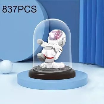 837 шт. астронавт в сборе, строительные блоки, плавающий космический человек, мини-кирпичи, набор игрушек с пылезащитным чехлом и легкими подарками для взрослых и детей withbox белый