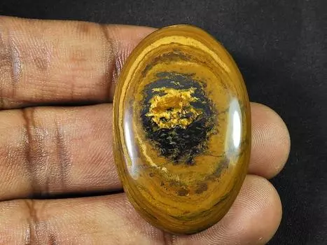 83Cts. 100% натуральный Шива тигровый глаз овальный дизайнерский россыпью драгоценный камень 28X43X07 мм SK-1058