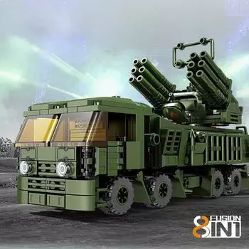 84155 Военная серия 8 в 1 Броня-S1 Пушка Модель автомобиля в сборе Мальчик Строительные блоки Игрушка БЕЗ КОРОБКИ
