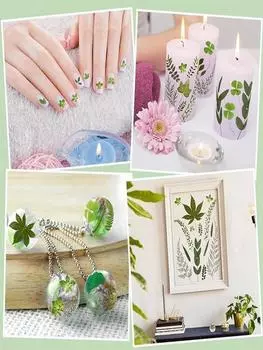 84 шт сушеных листьев, настоящие натуральные прессованные цветы с пинцетом для форм из смолы, ассорти из сухой зелени для поделок, мыла, свечей, украшений для скрапбукинга