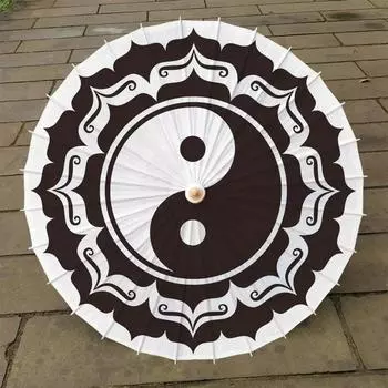 84 см китайский зонт тайцзи подвесной непромокаемый зонтик из масляной бумаги китайские таинственные символы рыба тайцзи потолочный декор ресторан 84cm