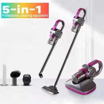 85000 Па беспроводной пылесос для удаления пылевых клещей с УФ-излучением Портативная шваброчная машина с зарядкой от USB Умный пылесос для дома белый