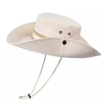 8508 New Arrival Spring and Summer Sunshade Breathable Outdoor Mountaineering Fishing Sun Protection Hat Hat Female Fashion Big Brim Fisherman Hat Champagne Rice