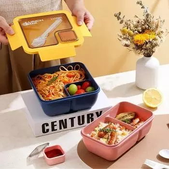 850/1000 мл студенческий ланч-бокс для микроволновки, контейнер для хранения продуктов, контейнеры для пикника на открытом воздухе с посудой и чашкой