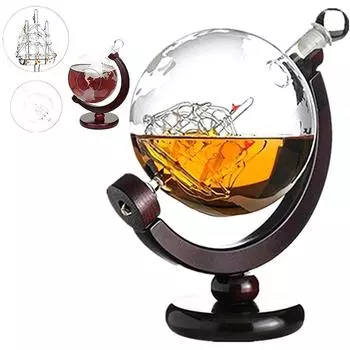 850 мл большой стеклянный глобус графин для парусника подарок белое вино виски бутылка вина графин подставка 850 ml