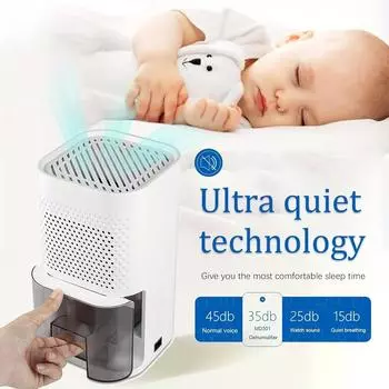 850 мл осушитель воздуха с базовым воздушным фильтром Ft портативный небольшой осушитель воздуха с функцией автоматического отключения и контролем влажности для домашнего офиса EU Plug белый