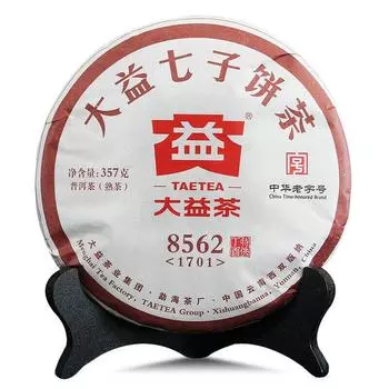 8562 * 2017 г. TAETEA Пуэр МэнХай Дайи Спелый 357г Шу Пуэр Чайный пирог 357г 1701 357g
