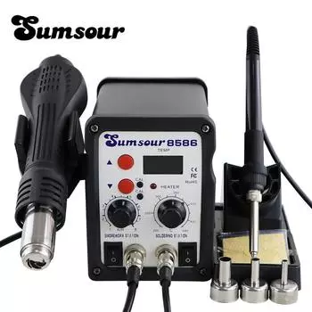 8586 2в1 SMD паяльная станция паяльник фен ESD