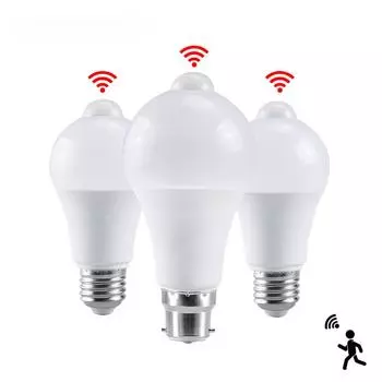 85-265 В E27 PIR датчик движения лампа 12 Вт 15 Вт 18 Вт светодиодная лампа с датчиком движения B22 инфракрасный датчик движения охранное освещение 12W белый