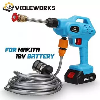 85 бар, 1800 Вт, беспроводная струя воды, пистолет для мойки автомобиля высокого давления, электрическая мойка для автомобилей, портативный водяной пистолет, распылитель Only machine