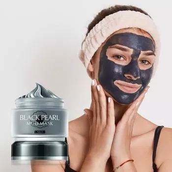 85 г Маска из черной жемчужной грязи, обогащенная вулканической грязью, увлажняющая, смягчающая и очищающая поры лица 85g