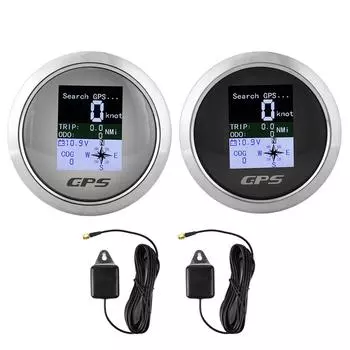 85 мм спидометр GPS автомобильный инженер лодки водонепроницаемые цифровые датчики из нержавеющей стали Black Dial