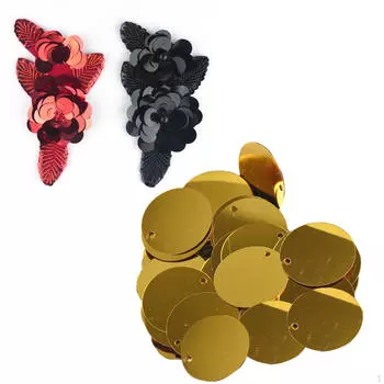 85 шт., 20 мм, плоские круглые свободные заколки для волос с блестками, декоративные нашивки, набор аксессуаров для платья «сделай сам», для Gold