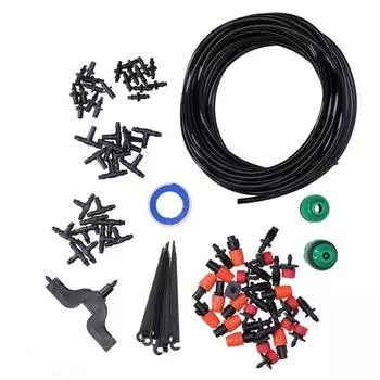 85 шт./компл. система полива сада распылитель тумана 10 м 4/7 шланг тройник адаптер капельница комплект