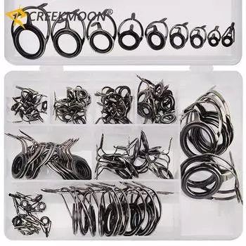 85 шт. направляющая для удочки, керамические кольца из высокоуглеродистой стали, комплект для ремонта удочки, кольца для глаз «сделай сам», аксессуары для рыбалки