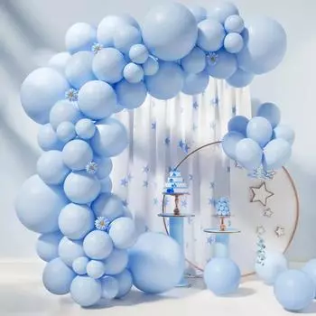86 шт., синие воздушные шары разных размеров, гирлянда, арка, комплект, романтический свадебный декор, декор для праздника, вечеринки, день рождения, аксессуары для дома