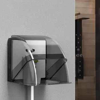 86 Тип Открытая розетка Защитная крышка Электрическая вилка для ванной комнаты Водонепроницаемая крышка Розетка Непромокаемая коробка Электроприборы чёрный