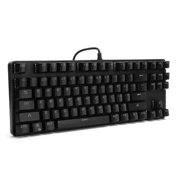 87 клавиш механическая клавиатура для развлечений, игр, смешанная подсветка, компьютерные аксессуары 919черный чёрный