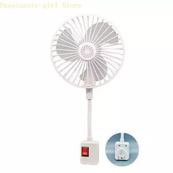87HA Space Saving 5W Rotatable Socket Fan 360 Degree Adjustable Ventilation System Suitable for Bedroom Kitchen Room