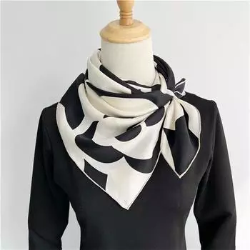 88*88 см квадратный шелковый шарф женский модный принт маленький шейный платок офисный женский пояс для волос носовой платок женский платок шаль 88*88CM