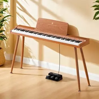88-Key Digital Piano with Counterweight Keyboard, Wooden Style, French-Made DREAM Sound Source, 20W Stereo HiFi Speaker, Triple Pedal Support, MIDI