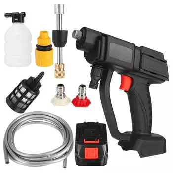 88 В 3000 Вт Беспроводная автомойка Водяной пистолет высокого давления Водяной пистолет для мойки автомобилей Портативная мойка высокого давления из пенопласта с 2 шт. Аккумулятором Without Battery