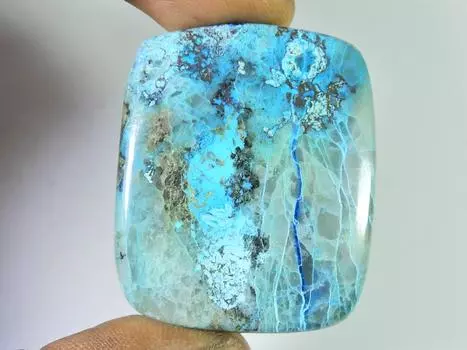 88Cts. Natural Shattuckite Octagon Crytsal Cabochon Loose Gemstone 35X43X5MM RQ-1324