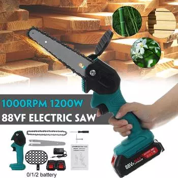 88VF 6-дюймовая мини-электрическая пила, бензопила, садовая лесозаготовительная пила, деревообрабатывающие инструменты, фрезы по дереву для Makiita, аккумулятор 18 В Without Battery