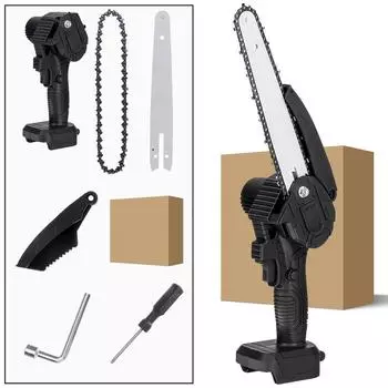 88VF 8 Inches Brushless Electric Chain Saw Rechargeable Handheld Pruning Mini Wood Power Tool For 18V Battery Only machine