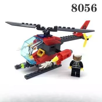 89 шт., городские строительные блоки, городской пожарно-спасательный вертолет, строительные блоки, сборка детских игрушек