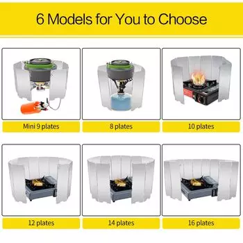 8/10/12/16 пластин газовая плита ветрозащитный экран для кемпинга на открытом воздухе пикник кулинария горелка ветрозащитный экран из алюминиевого сплава ветрозащитный экран