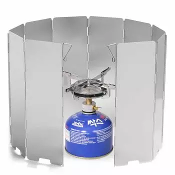 8/10/12/16 пластин газовая плита ветрозащитный экран для кемпинга на открытом воздухе пикник кулинария горелка ветрозащитный экран из алюминиевого сплава ветрозащитный экран