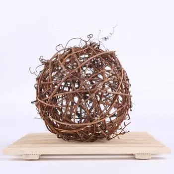 8/10/12/20cm Natura Rattan Ball Home Decorations Vase Filler Wicker Rattan Balls Christmas Tree Garden Wedding Party Decor S