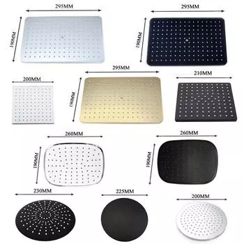 8/10/12 дюймов Большая душевая лейка Rain из АБС-пластика, квадратная и круглая верхняя душевая лейка, верхний душ-распылитель, золотой хром и черный