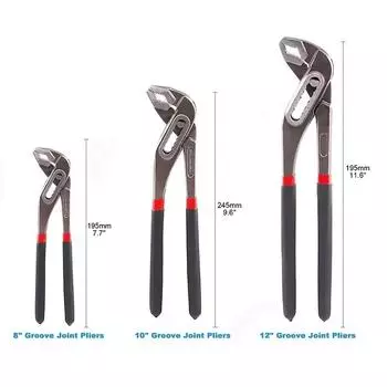 8/10/12-дюймовые регулируемые плоскогубцы для водопроводных труб с большим раскрытием, многофункциональные плоскогубцы, быстросъемный ручной ремонтный инструмент