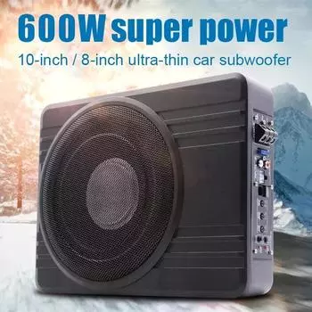 8/10-дюймовый автомобильный сабвуфер, аудио, 600 Вт, мощный динамик из алюминиевого сплава, модификация низкочастотного динамика под сиденьем, ультратонкий усиленный сабвуфер 8 inches