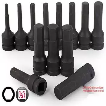 8/10 комплектов шестиугольных втулок в шестигранной втулке для 1/2 ветровых пистолетов/колючих ран/изогнутых петель Ручной гаечный ключ/электрический гаечный ключ 8PCS/SET