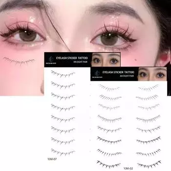 8/10 пар многофункциональных наклеек для татуировок нижних ресниц 3D переводные наклейки для ресниц инструменты для макияжа глаз A02