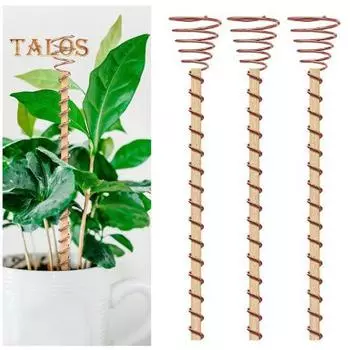 8/10 шт. 12-дюймовые колья для электрокультурных растений, длинные медные садовые колья, намотка по часовой стрелке, простые в установке, многофункциональные медные колья для комнатных растений 8pcs