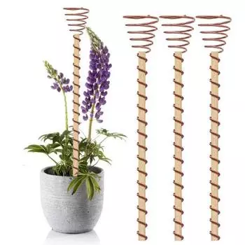 8/10 шт. 12-дюймовые колья для электрокультурных растений, длинные медные садовые колья, намотка по часовой стрелке, простые в установке, многофункциональные медные колья для комнатных растений 10 pcs